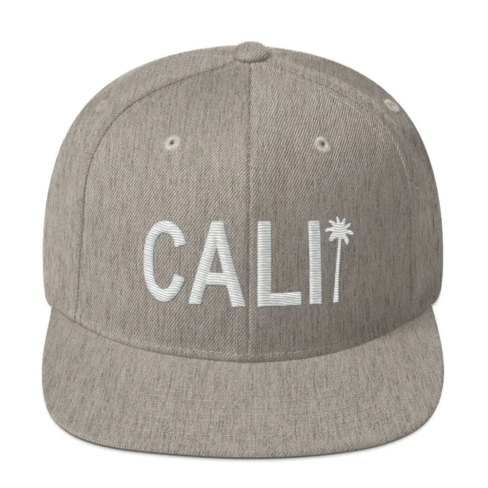 Trini Skies Cali Palm Tree Embroidered Hat Flat Brim Baseball Cap