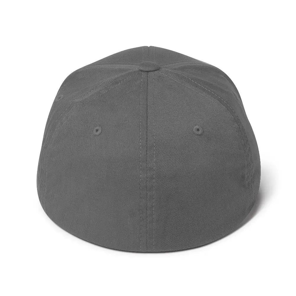 Plain dark grey California embroidered structured twill cap