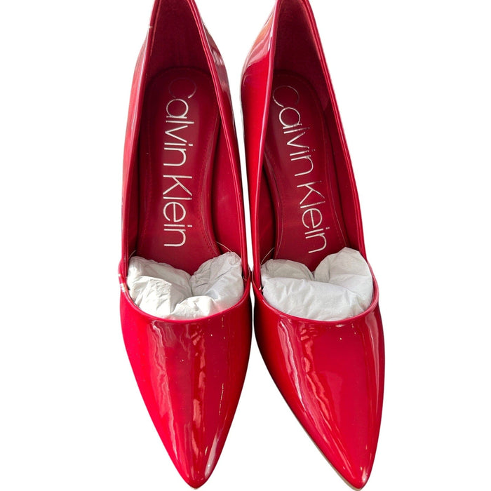 Calvin Klein Shoes Calvin Klein Women's Red Patent Leather Stiletto Pumps Size 9