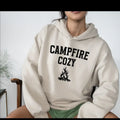 Trini Skies Campfire Life Cozy graphic long sleeve hoodie with campfire graphic