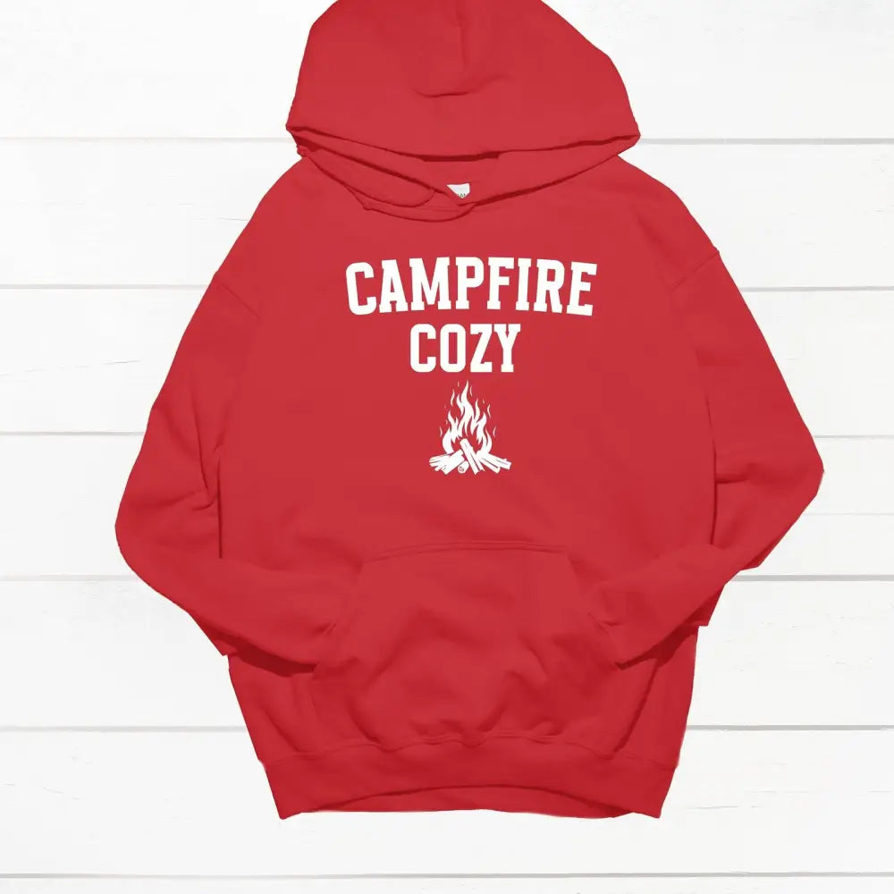 Red Campfire Life Cozy graphic hoodie in Trini Skies long sleeve pullover