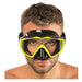 Caresi One Size / Black/Yellow "Cressi Wide View Scuba Diving & Snorkeling Mask| Pano 3: Designed in Italy"