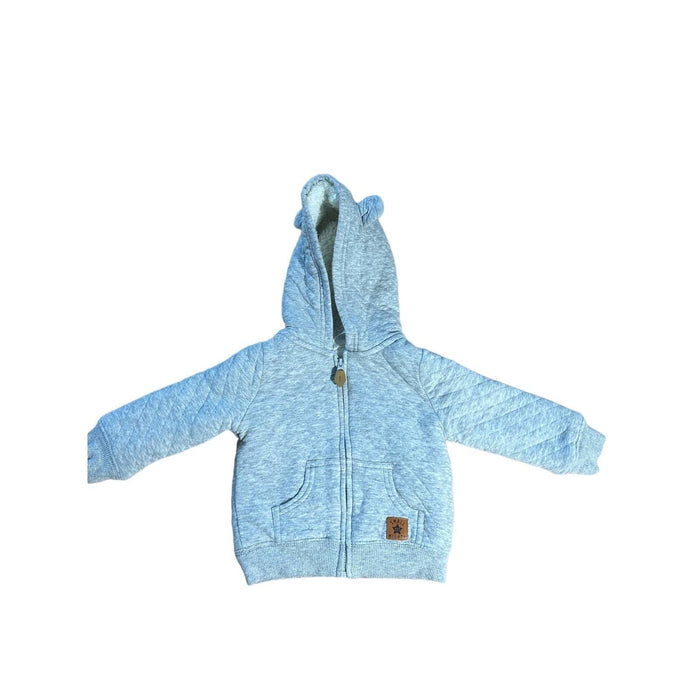 Carters 12 m / Gray Stay Cozy in Style Carter's Baby Fleece * Lined Quilted Zip Up Hoodie 12M k203