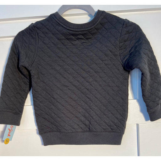 Cat & Jack 4 / grey Cat & Jack Gray Quilted Pullover Sweatshirt Size 4T Cotton Blend * K322