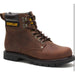 Caterpillar Brown / 9.5 / Leather CAT Men's Second Shift Soft Toe Work Boot SZ 9.5 W - Durable  Work Footwear