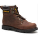 Caterpillar Brown / 9.5 / Leather CAT Men's Second Shift Soft Toe Work Boot SZ 9.5 W - Durable  Work Footwear