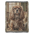 Cavalier King Charles Spaniel on heritage blanket pet lover gift