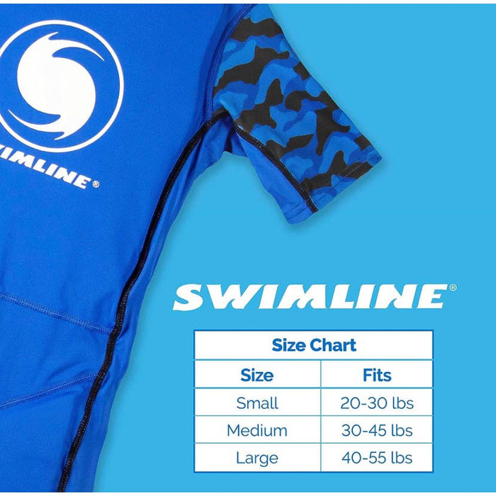 Swimline Lycra Floating Swim Trainer Suit, Boys Blue Large