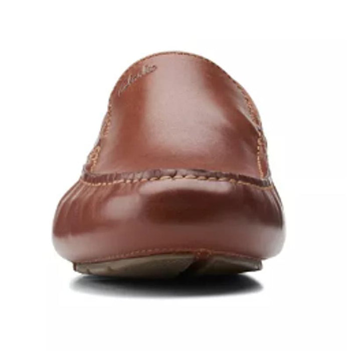 Clarks Men's Markman Plain Loafer, Tan Leather, Size 12