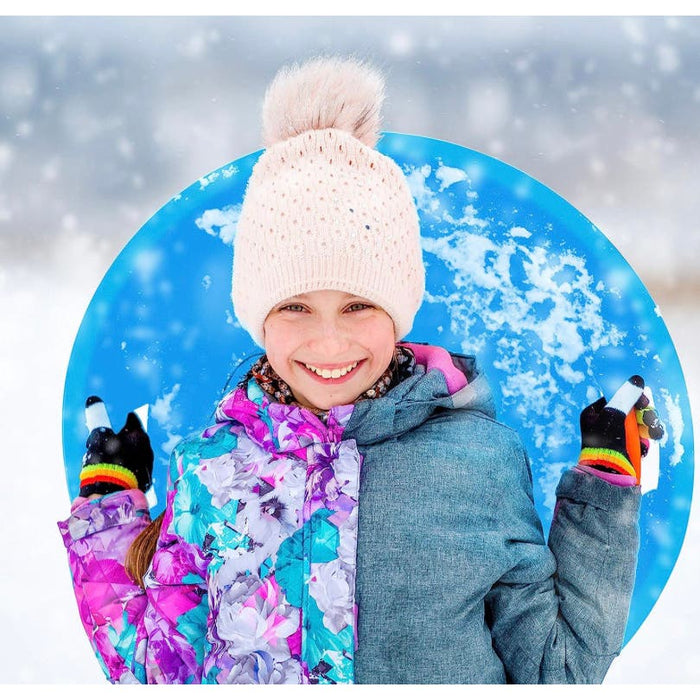 Franklin Sports Kids Toboggan Sled Arctic Trails Snow Saucer Winter Fun MSRP $44