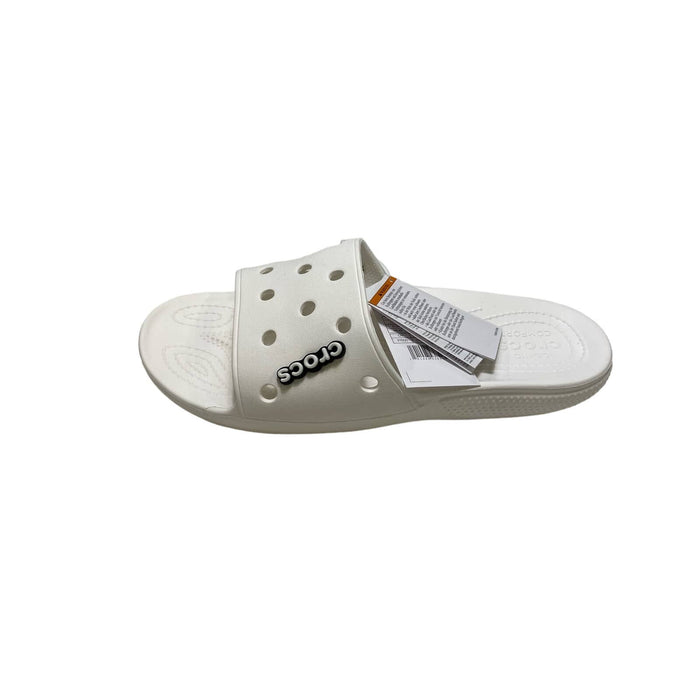 Crocs Unisex Classic Slide Sandals - White, Size 13 Men/15 Women Shoes