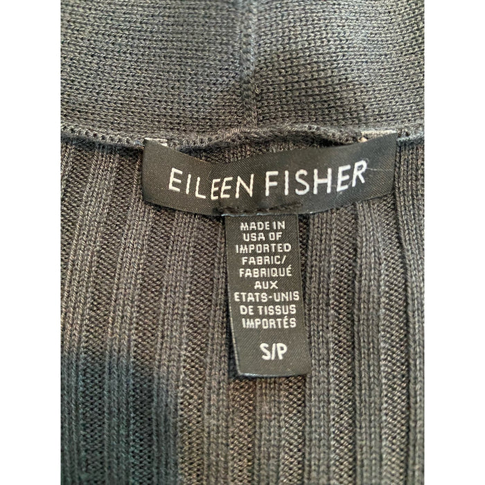 Eileen Fisher Sleek Tencel Lyocell Rib Long Cardigan size small * wom266