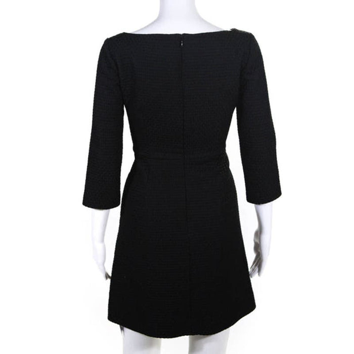J.CREW Women's Black Sheath Dress - Elegant Back Zip 3/4 Sleeve - Size 4P* 1325