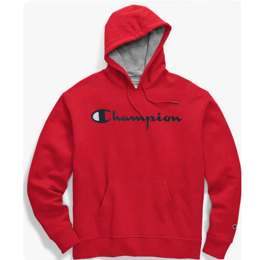 Champion 2XL / color Champion Red Pullover Hoodie * Script Logo Shirt MSS24 Size 2XL mss24