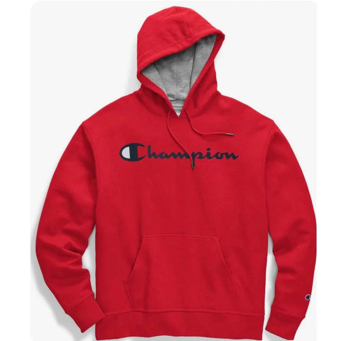 Champion 2XL / color Champion Red Pullover Hoodie * Script Logo Shirt MSS24 Size 2XL mss24