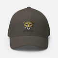 Trini Skies cheetah embroidered wildlife dark gray cap