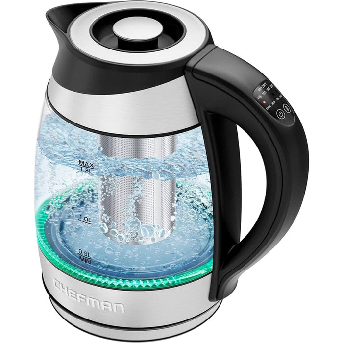 Chefman Chefman Electric Kettle with Temperature Control, 5 Presets LED Indicator Lights