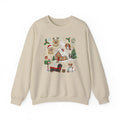 Pink Christmas dog sweatshirt with cute holiday gingerbread house design
