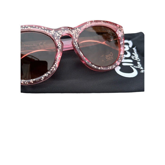 Circus by Sam Edelman Glasses Circus NY by Sam Edelman Women's Glitter Round Cat Eye Sunglasses Protection