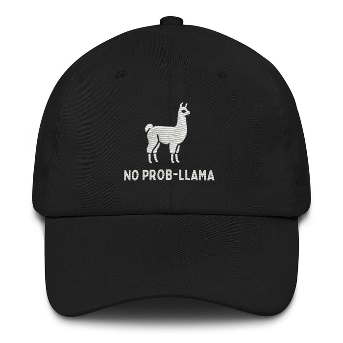 Embroidered "No Prob-Llama" Llama Dad Hat – Low Profile, Adjustable Strap & Curved Visor