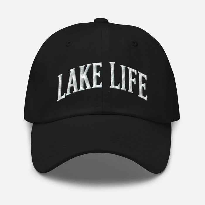 Embroidered "Lake Life" Dad Hat – Low Profile, Adjustable Strap Mens Gift Womens Gift