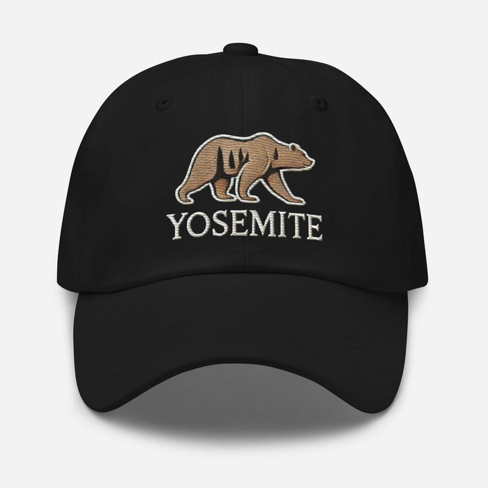 Embroidered Yosemite Wildlife Bear Dad Hat Adventure-Ready Style Nature Camping Hiking Great Gift Idea