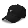 New York Carriage embroidered dad hat black front view minimalist Central Park carriage icon cotton twill Trini Skies