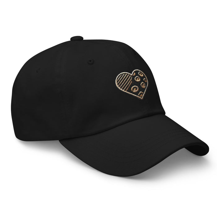 Animal Print Embroidered Heart Dad Hat - Stylish Low Profile Adjustable Cap Great Everyday Casual Hat