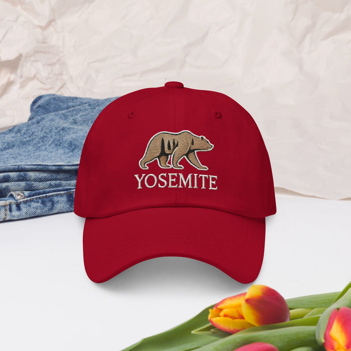 Embroidered Yosemite Wildlife Bear Dad Hat Adventure-Ready Style Nature Camping Hiking Great Gift Idea