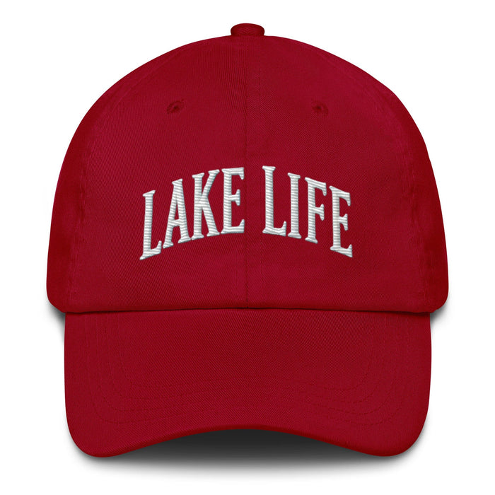 Embroidered "Lake Life" Dad Hat – Low Profile, Adjustable Strap Mens Gift Womens Gift