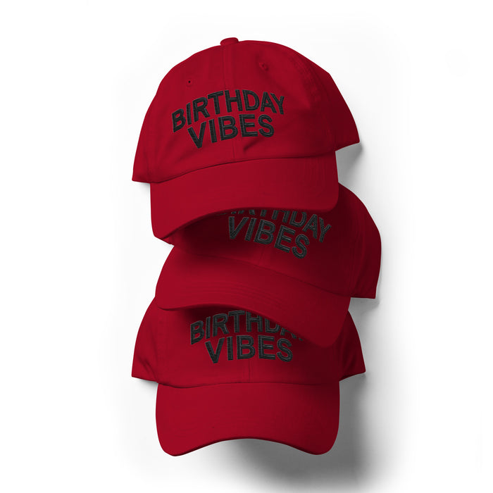 Birthday Vibes Dad Hat, Low Profile Adjustable Cap Celebration Birthday Hat Great Gift Idea