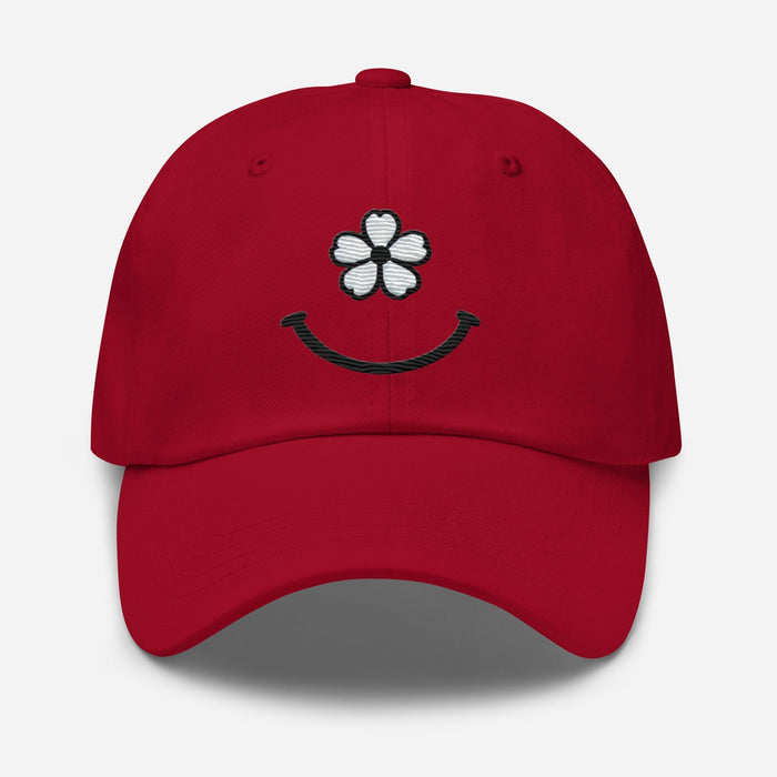 Bloom with Joy Embroidered Floral Smiley Face Dad Hat Fill Your Day With Simple Joys Great Gift Idea