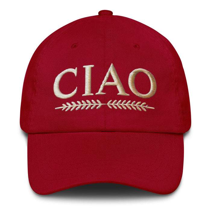 Embroidered Stylish CIAO Classic Dad Hat Womens Hat Destination Hat Travel