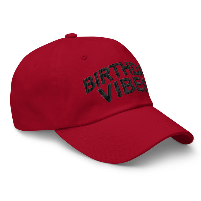 Birthday Vibes Dad Hat, Low Profile Adjustable Cap Celebration Birthday Hat Great Gift Idea