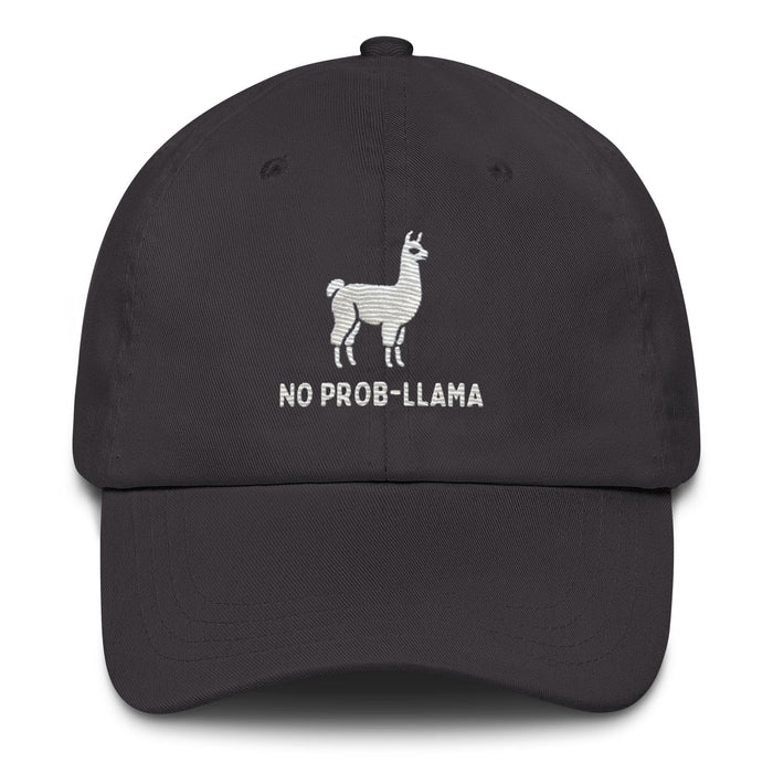 Embroidered "No Prob-Llama" Llama Dad Hat – Low Profile, Adjustable Strap & Curved Visor