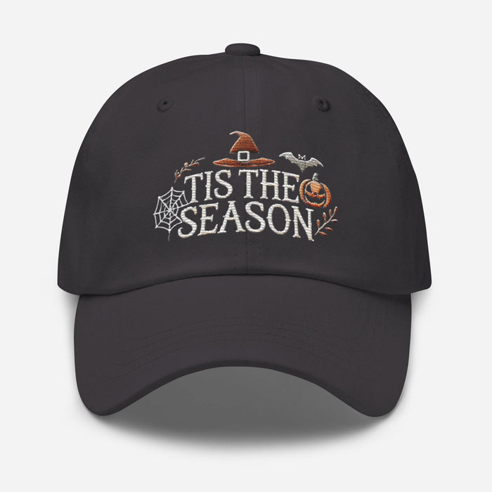 Embroidered Halloween Spooky Season Dad Hat: Low-Profile, Adjustable Strap, Curved Visor Halloween Hat Great Gift Idea