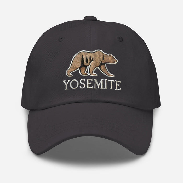 Embroidered Yosemite Wildlife Bear Dad Hat Adventure-Ready Style Nature Camping Hiking Great Gift Idea