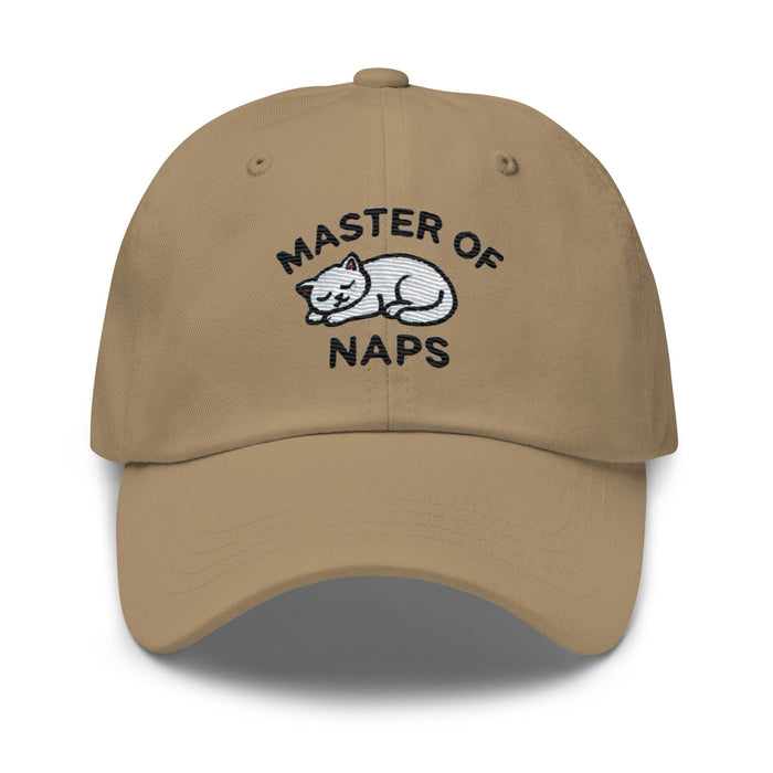 Embroidered Cat Hat Master of Naps Funny Humor Dad hat