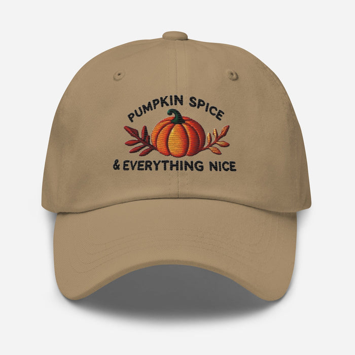 Embroidered Pumpkin Spice & Everything Nice Dad Hat Fall Lovers Hat