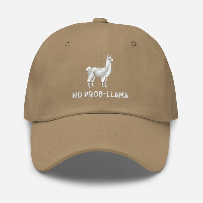 Embroidered "No Prob-Llama" Llama Dad Hat – Low Profile, Adjustable Strap & Curved Visor