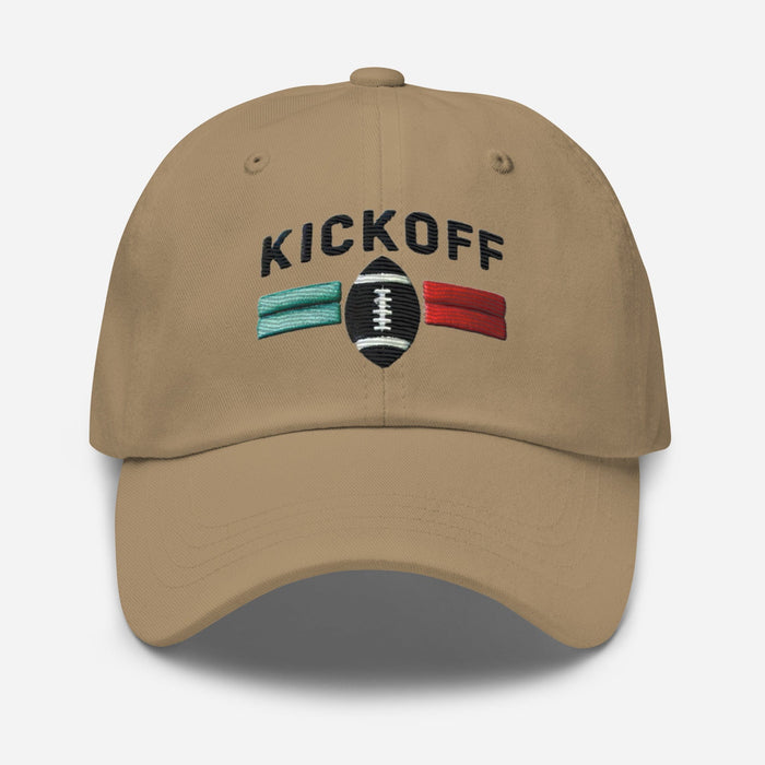 Embroidered "Football Kickoff" Dad Hat – Low Profile, Adjustable Strap & Curved Visor