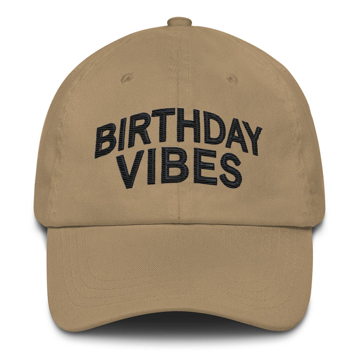 Birthday Vibes Dad Hat, Low Profile Adjustable Cap Celebration Birthday Hat Great Gift Idea