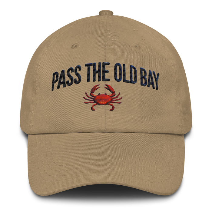 Old Bay Embroidered Dad Hat - Low Profile, Adjustable Strap, Comfortable Fit Great Gift Maryland Chesapeake Bay