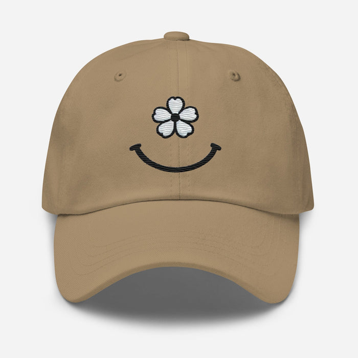 Bloom with Joy Embroidered Floral Smiley Face Dad Hat Fill Your Day With Simple Joys Great Gift Idea