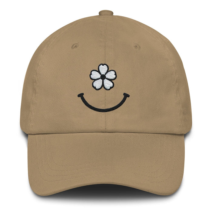 Bloom with Joy Embroidered Floral Smiley Face Dad Hat Fill Your Day With Simple Joys Great Gift Idea