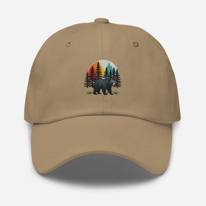 Forest Guardian Black Bear Dad Hat Adjustable Low Profile Design Womens Hat Mens Hat  Great Gift Camping Hiking