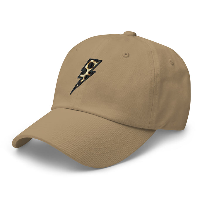 Animal Print Embroidered Lightning Bolt Dad Hat - Low Profile Adjustable Cap Great Casual Hat Great Gift