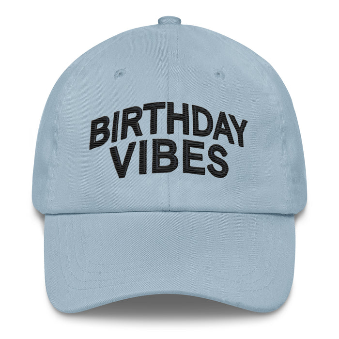 Birthday Vibes Dad Hat, Low Profile Adjustable Cap Celebration Birthday Hat Great Gift Idea