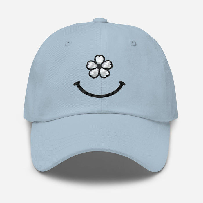 Bloom with Joy Embroidered Floral Smiley Face Dad Hat Fill Your Day With Simple Joys Great Gift Idea