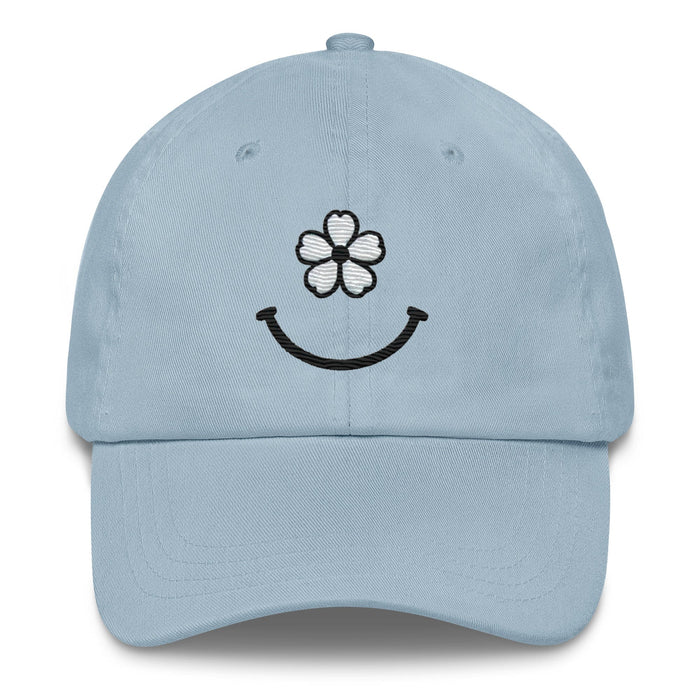 Bloom with Joy Embroidered Floral Smiley Face Dad Hat Fill Your Day With Simple Joys Great Gift Idea